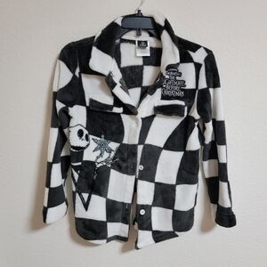 Disney The Nightmare Before Christmas Black and White Checkered Jacket